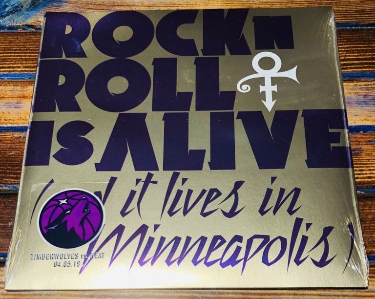 PRINCE ROCK N ROLL IS ALIVE AND IT LIVES IN MINNEAPOLIS VINYL TIMBERWOLVES SGA
 COLLECTIBLE MEMORABILIA