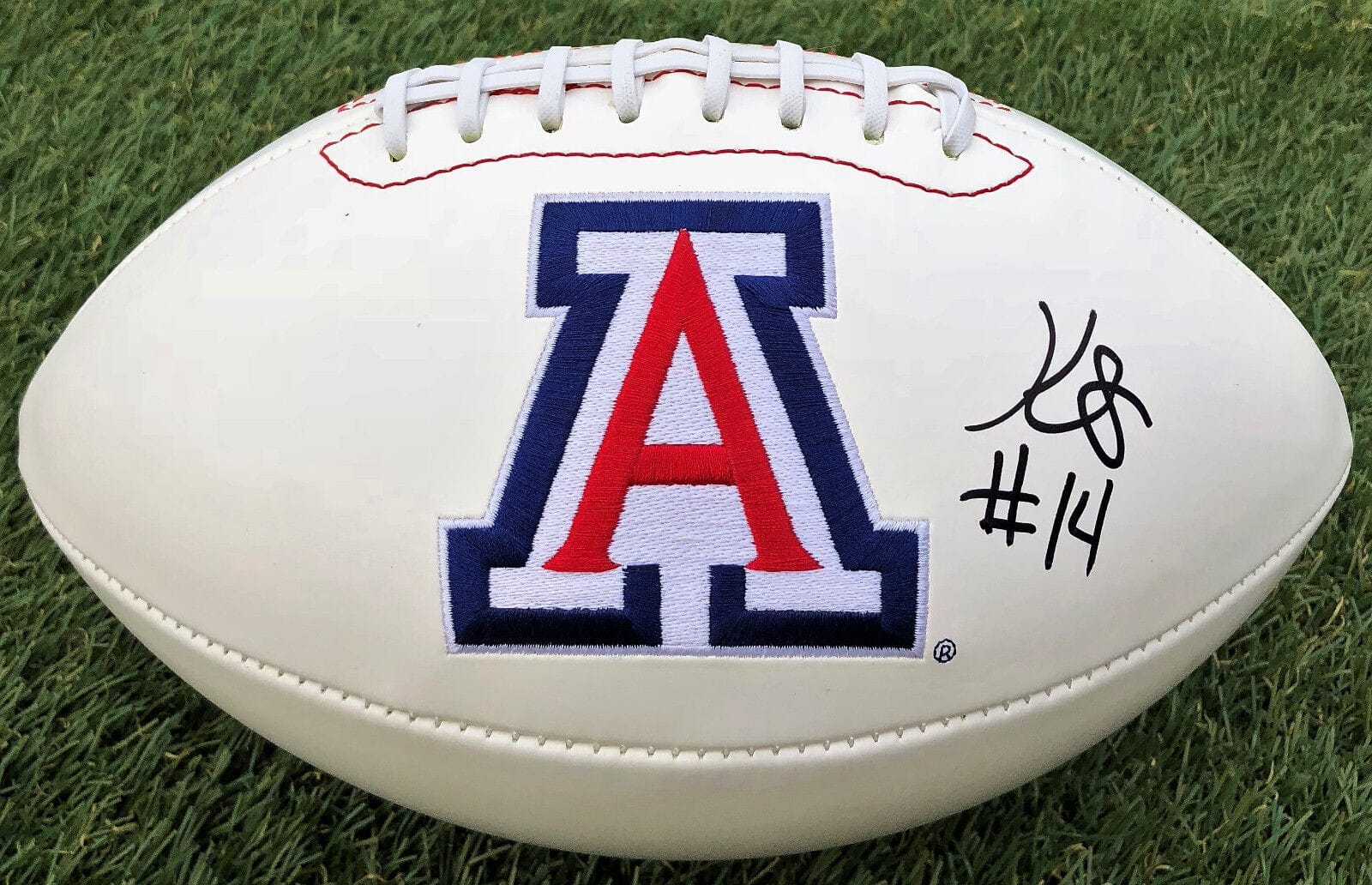 PSA/DNA Arizona Wildcats #14 KHALIL TATE Signed Autographed Logo Football Helmet
Opens in a new window or tab