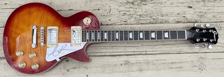 PSA/DNA RED HOT CHILI PEPPERS ANTHONY KIEDIS AUTOGRAPHED LIMITED EDITION GUITAR
 COLLECTIBLE MEMORABILIA