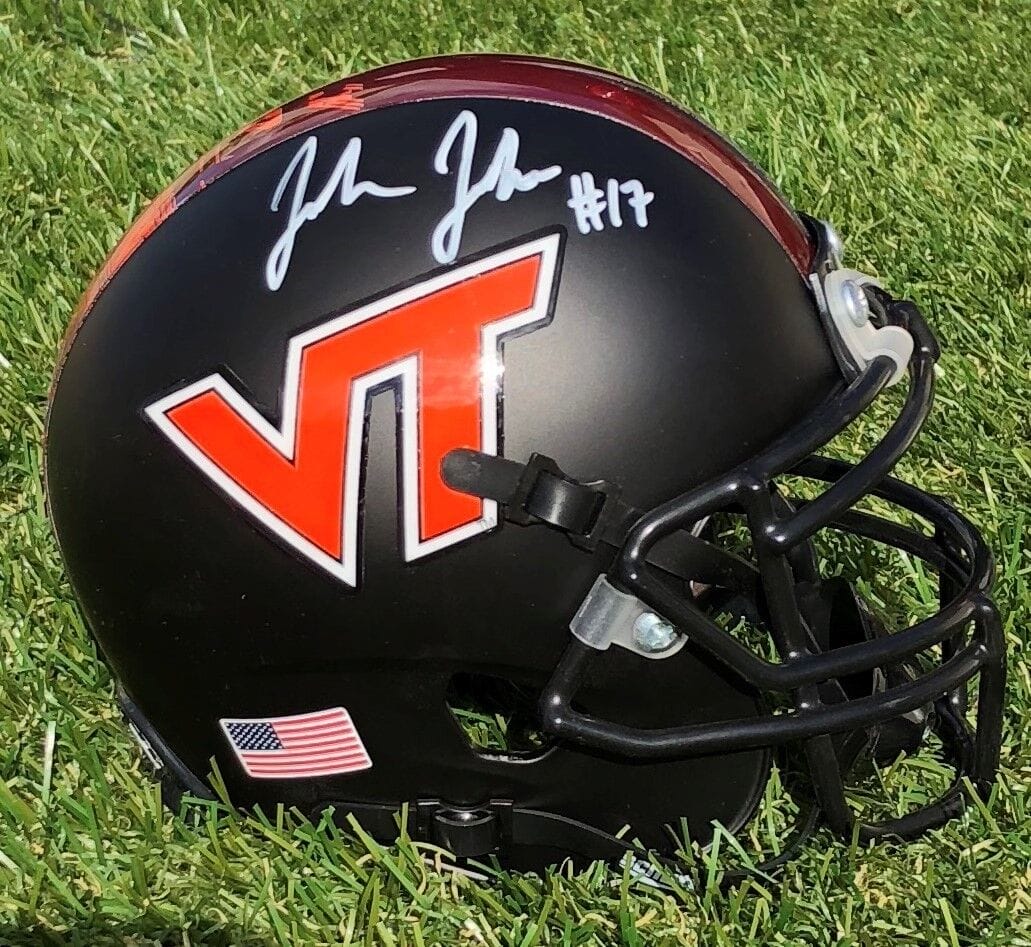PSA/DNA Virginia Tech #17 JOSH JACKSON Signed Autographed Football Helmet HOKIES
Opens in a new window or tab