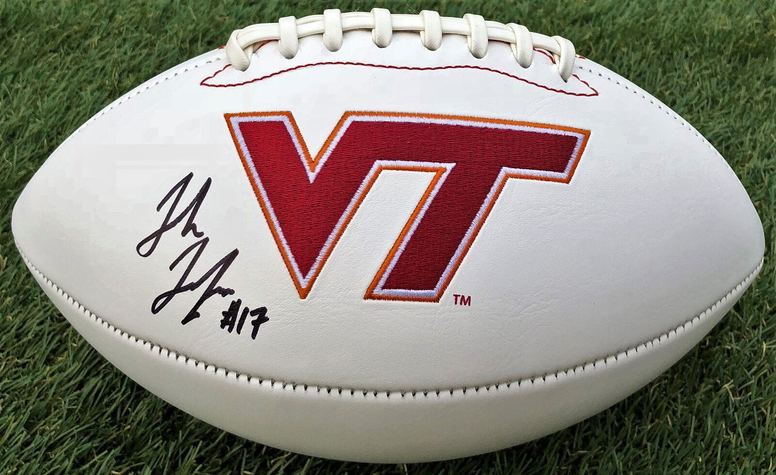 PSA/DNA Virginia Tech #17 JOSH JACKSON Signed Autographed Logo Football HOKIES
Opens in a new window or tab