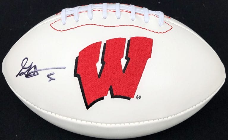 PSA/DNA WISCONSIN BADGERS #5 GRAHAM MERTZ SIGNED AUTOGRAPHED FOOTBALL HELMET
 COLLECTIBLE MEMORABILIA