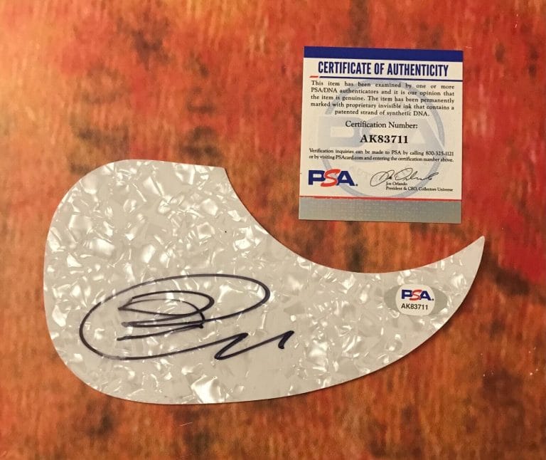 PSA YES BAND FRONTMAN * JON ANDERSON * SIGNED ACOUSTIC PICKGUARD COA
 COLLECTIBLE MEMORABILIA
