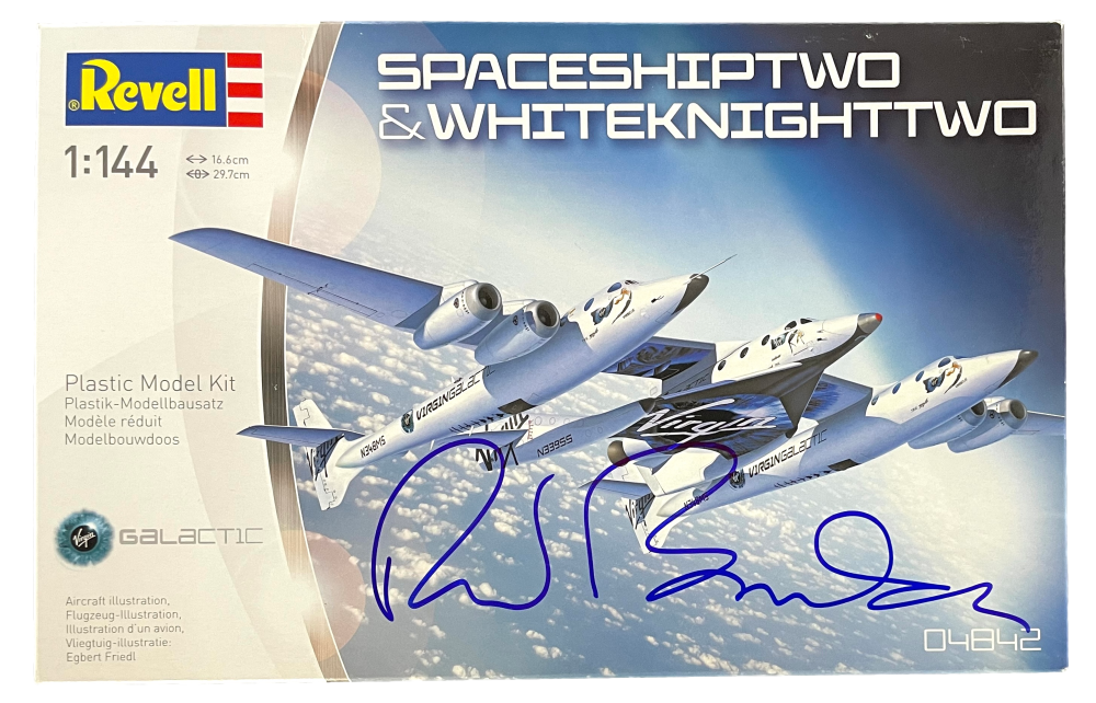 Richard Branson Signed Autograph Virgin Galactic Spaceshiptwo Model Kit Bas Coa Autographia