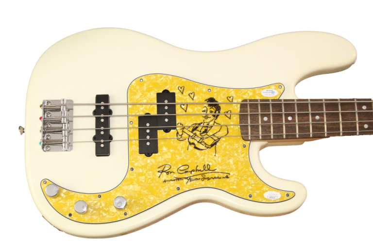 RON CAMPBELL SIGNED AUTOGRAPH FENDER GUITAR BEATLES ORIGINAL ART SKETCH JSA COA COLLECTIBLE MEMORABILIA