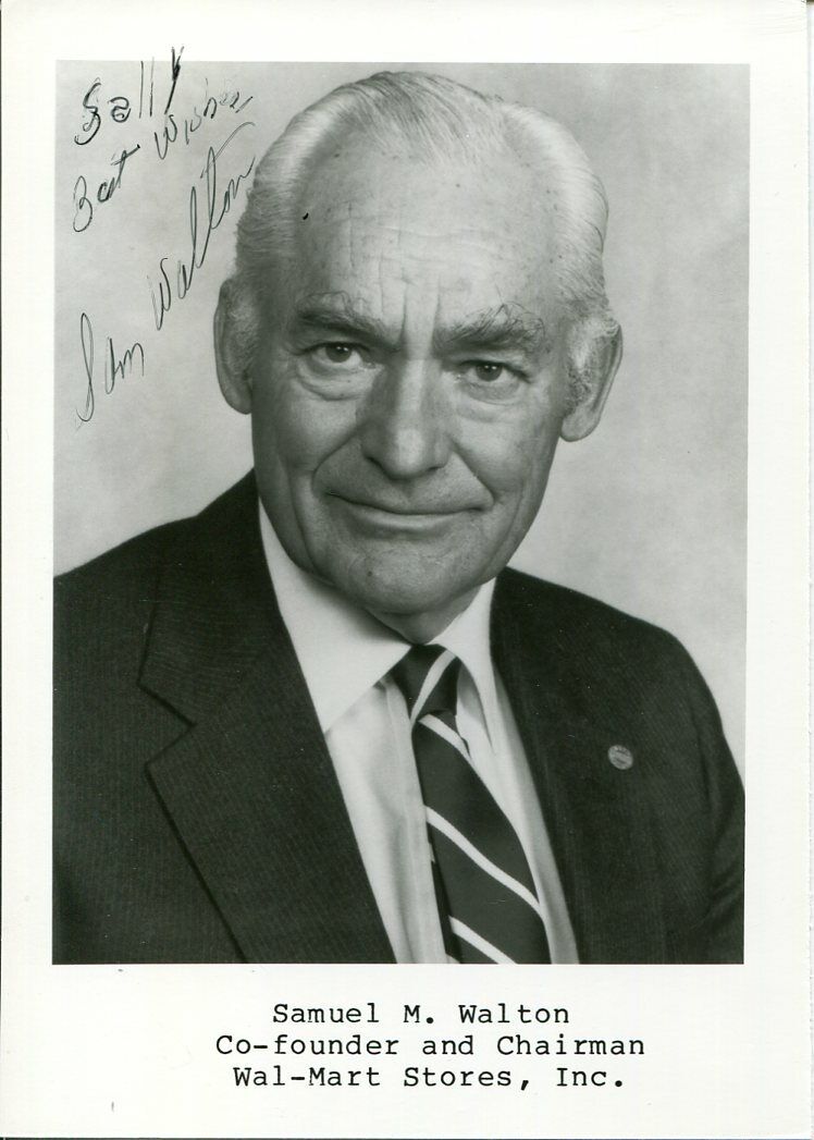 Sam Walton Walmart Founder Billionaire Rare Signed Autograph Photo PSA