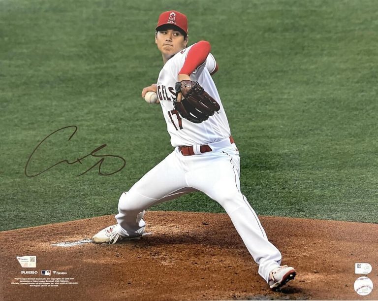 SHOHEI OHTANI SIGNED AUTOGRAPH 16×20 PHOTO POSTER W/ MLB & FANATICS HOLOGRAM COA COLLECTIBLE MEMORABILIA