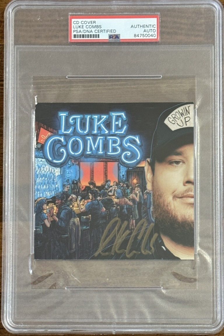 SIGNED LUKE COMBS CD COVER GROWIN UP AUTOGRAPHED PSA DNA COA CERTIFIED AUTOGRAPH COLLECTIBLE MEMORABILIA