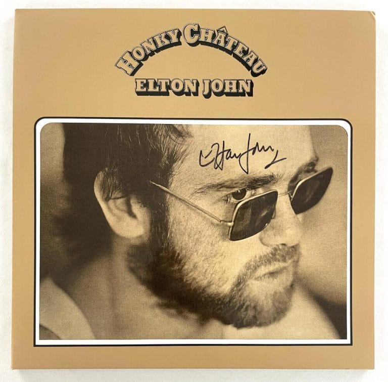 SIR ELTON JOHN SIGNED AUTOGRAPH ALBUM VINYL RECORD HONKY CHATEAU W/ JSA COA COLLECTIBLE MEMORABILIA