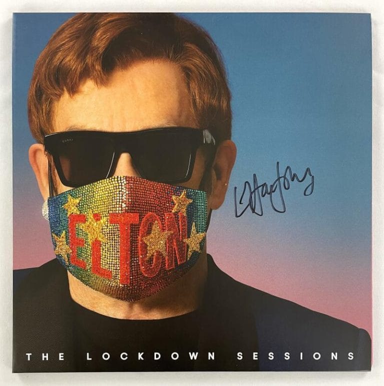 SIR ELTON JOHN SIGNED AUTOGRAPH ALBUM VINYL RECORD THE LOCKDOWN SESSIONS JSA COA COLLECTIBLE MEMORABILIA
