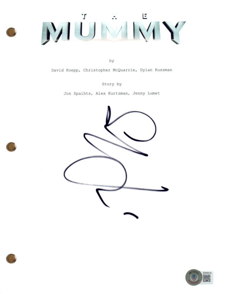 SOFIA BOUTELLA SIGNED AUTOGRAPH THE MUMMY 2017 FULL MOVIE SCRIPT BECKETT COA
 COLLECTIBLE MEMORABILIA