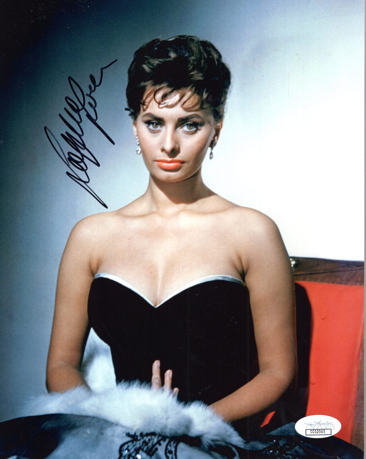 Sophia Loren Autographed Signed Movie Actress 4X6 Cardstock Photo JSA  Authenticated