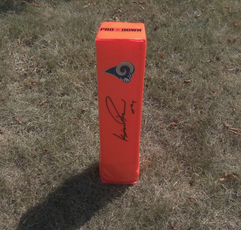 ST LOUIS RAMS #24 ISAIAH PEAD SIGNED AUTOGRAPHED FOOTBALL PYLON COA! PROOF
 COLLECTIBLE MEMORABILIA