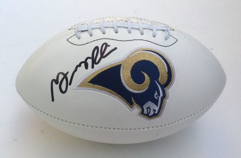 ST LOUIS RAMS #79 GREG ROBINSON SIGNED AUTOGRAPHED LOGO FOOTBALL COA! PROOF
 COLLECTIBLE MEMORABILIA