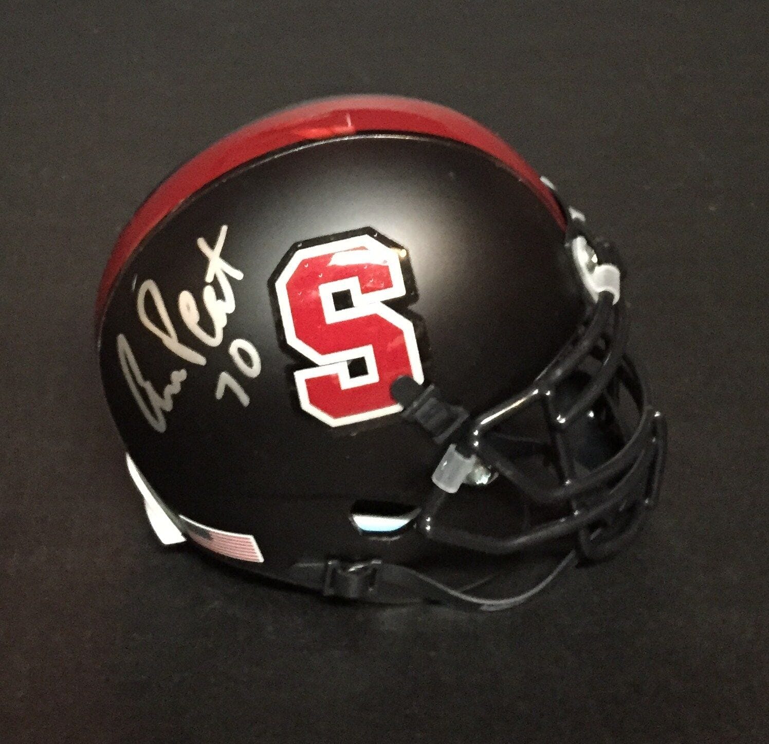 Stanford Cardinal #70 ANDRUS PEAT Signed Autographed Black Football Helmet COA!!
Opens in a new window or tab