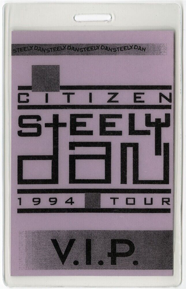 Steely Dan 1994 Citizen concert tour Band VIP Laminate Backstage Pass