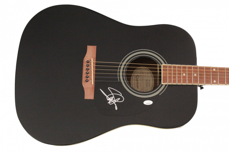 STEVE HARRIS IRON MAIDEN SIGNED AUTOGRAPH GIBSON EPIPHONE GUITAR W/ JSA COA
 COLLECTIBLE MEMORABILIA