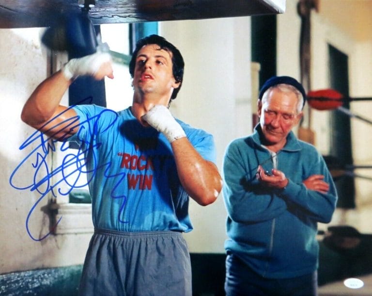 SYLVESTER STALLONE SIGNED AUTOGRAPHED 16X20 PHOTO ROCKY TRAINING JSA XX29176 COLLECTIBLE MEMORABILIA