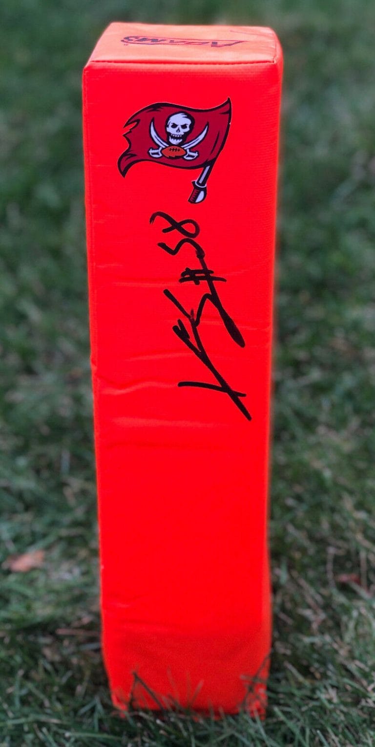 TAMPA BAY BUCCANEERS KWON ALEXANDER SIGNED AUTOGRAPHED FOOTBALL TD PYLON COA!
 COLLECTIBLE MEMORABILIA