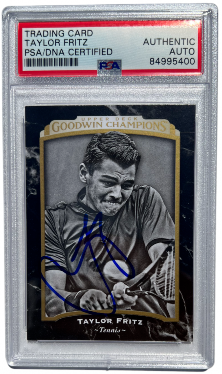 TAYLOR FRITZ SIGNED 2017 UPPER DECK GOODWIN CHAMPIONS TENNIS CARD AUTO PSA/DNA
 COLLECTIBLE MEMORABILIA