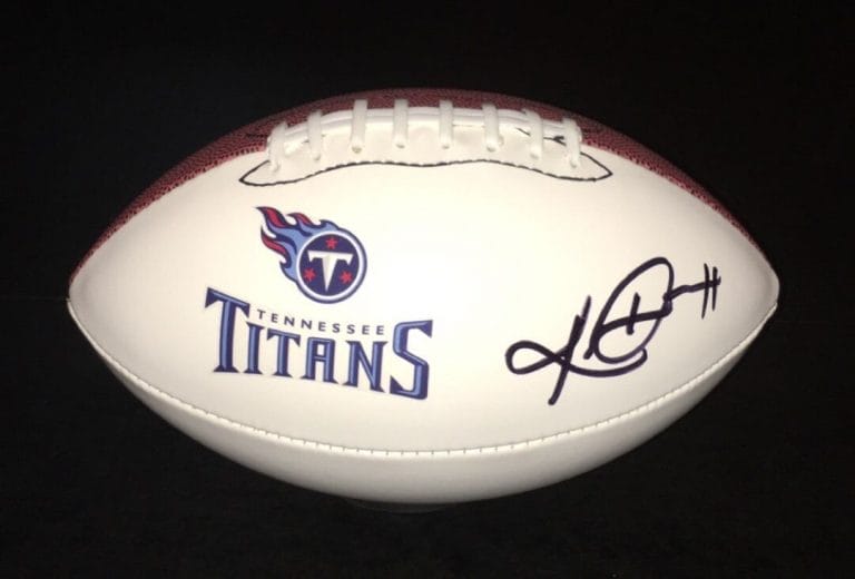 TENNESSEE TITANS KEVIN DODD SIGNED AUTOGRAPHED LOGO FOOTBALL COA! GO TITANS!
 COLLECTIBLE MEMORABILIA