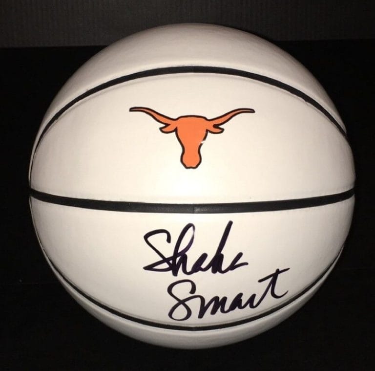TEXAS LONGHORNS SHAKA SMART SIGNED AUTOGRAPHED LOGO BASKETBALL COA! HOOK’EM!!
 COLLECTIBLE MEMORABILIA