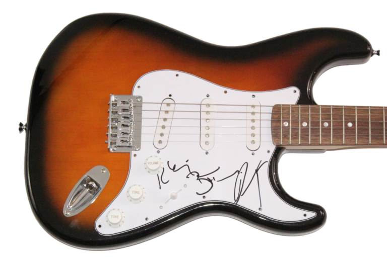 THE KILLERS BAND SIGNED AUTOGRAPH FENDER GUITAR BRANDON FLOWERS RONNIE DAVE JSA COLLECTIBLE MEMORABILIA