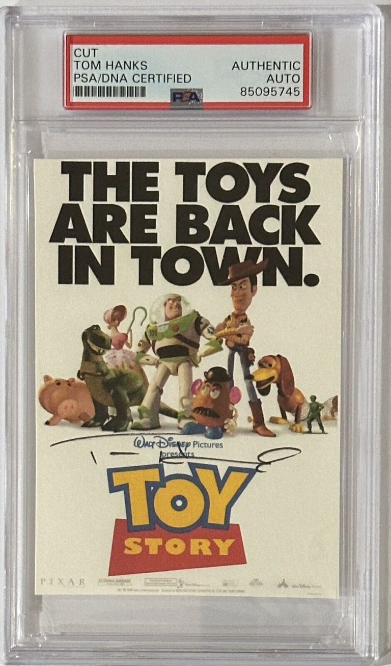TOM HANKS SIGNED DISNEY TOY STORY MOVIE POSTER PRINT PSA DNA AUTOGRAPH COA WOODY COLLECTIBLE MEMORABILIA