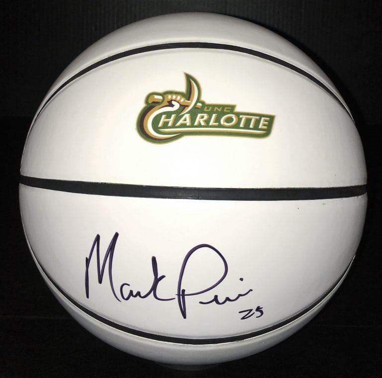 UNC CHARLOTTE 49ERS MARK PRICE SIGNED AUTOGRAPHED LOGO BASKETBALL COA!
 COLLECTIBLE MEMORABILIA