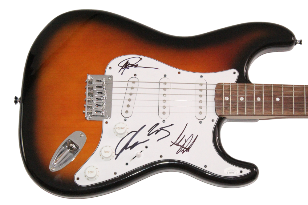 Underoath Band x4 Signed Autograph Fender Electric Guitar w/ JSA COA