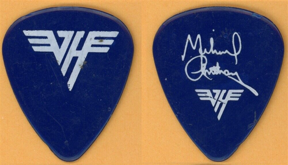 Van Halen Michael Anthony White/Navy Vintage Stage Guitar Pick - 1986 ...