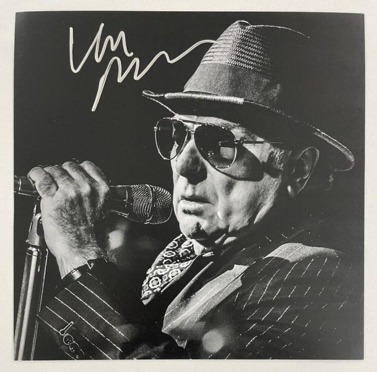 VAN MORRISON SIGNED AUTOGRAPH 12×12 ALBUM INSERT THE HEALING GAME W/ JSA COA COLLECTIBLE MEMORABILIA