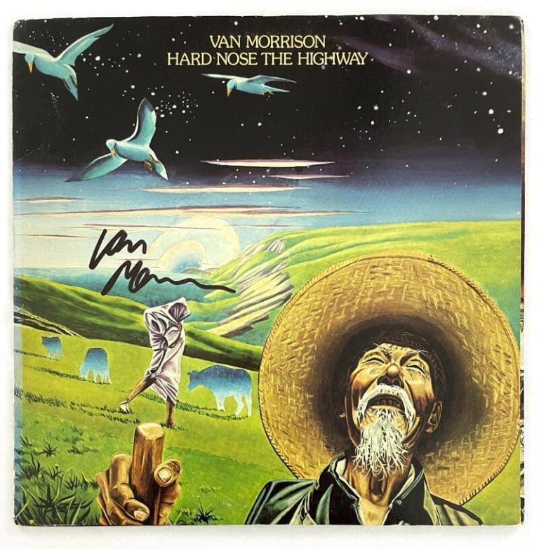VAN MORRISON SIGNED AUTOGRAPH ALBUM VINYL RECORD LP – HARD NOSE THE HIGHWAY JSA COLLECTIBLE MEMORABILIA
