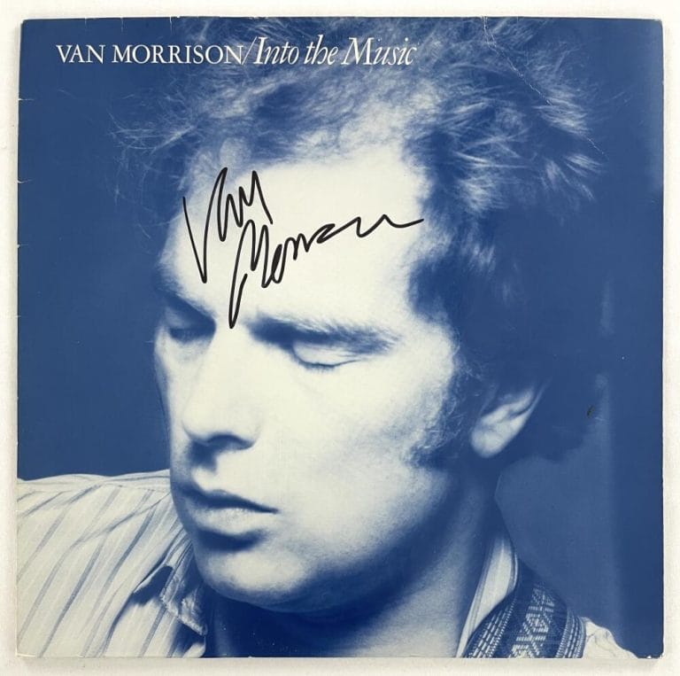 VAN MORRISON SIGNED AUTOGRAPH ALBUM VINYL RECORD LP – INTO THE MUSIC W/ JSA COA COLLECTIBLE MEMORABILIA