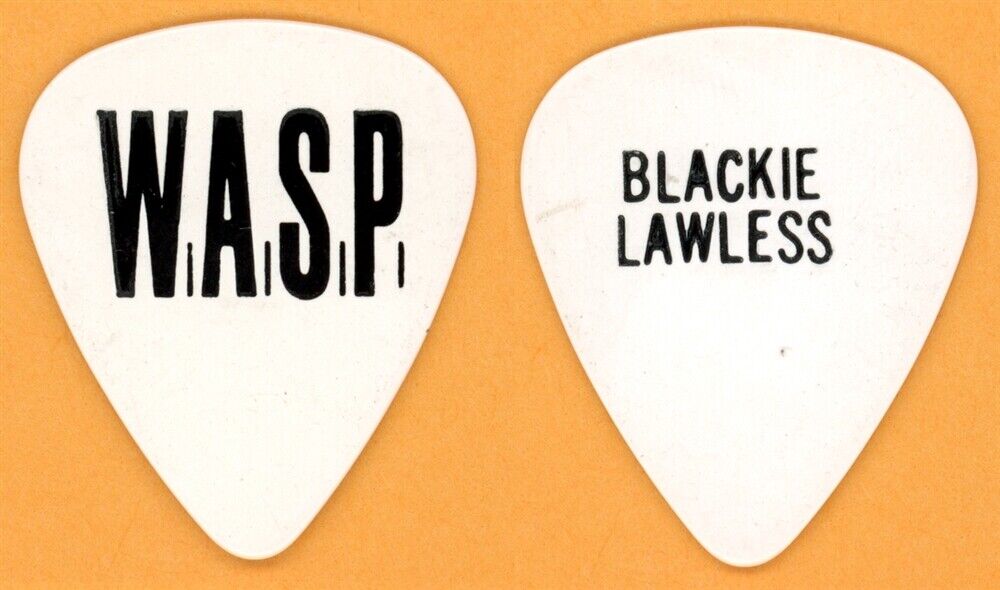 WASP Blackie Lawless BONE WHITE Vintage Guitar Pick - 1992 Tour ...