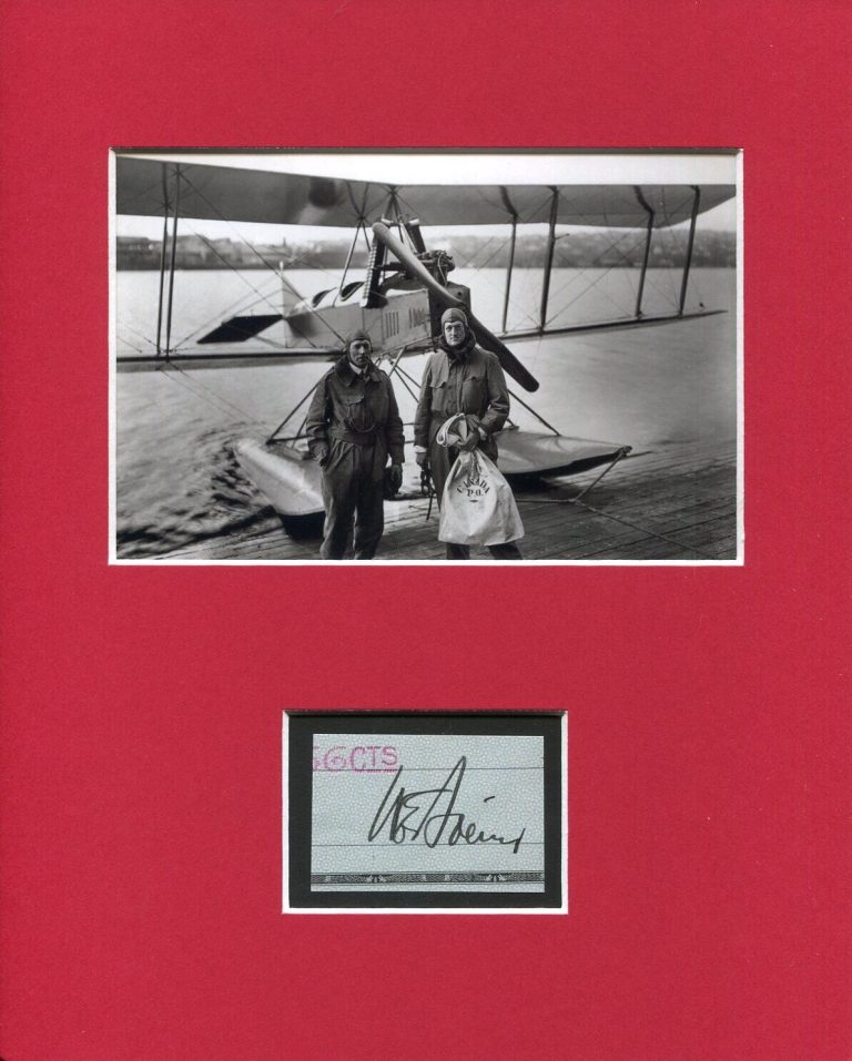 William E. Boeing Aircraft Airline Founder & Son Signed Autograph Photo ...