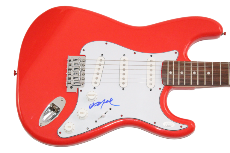 WILLIE NELSON SIGNED AUTOGRAPH RED FENDER GUITAR – COUNTRY MUSIC ICON W/ JSA COA COLLECTIBLE MEMORABILIA