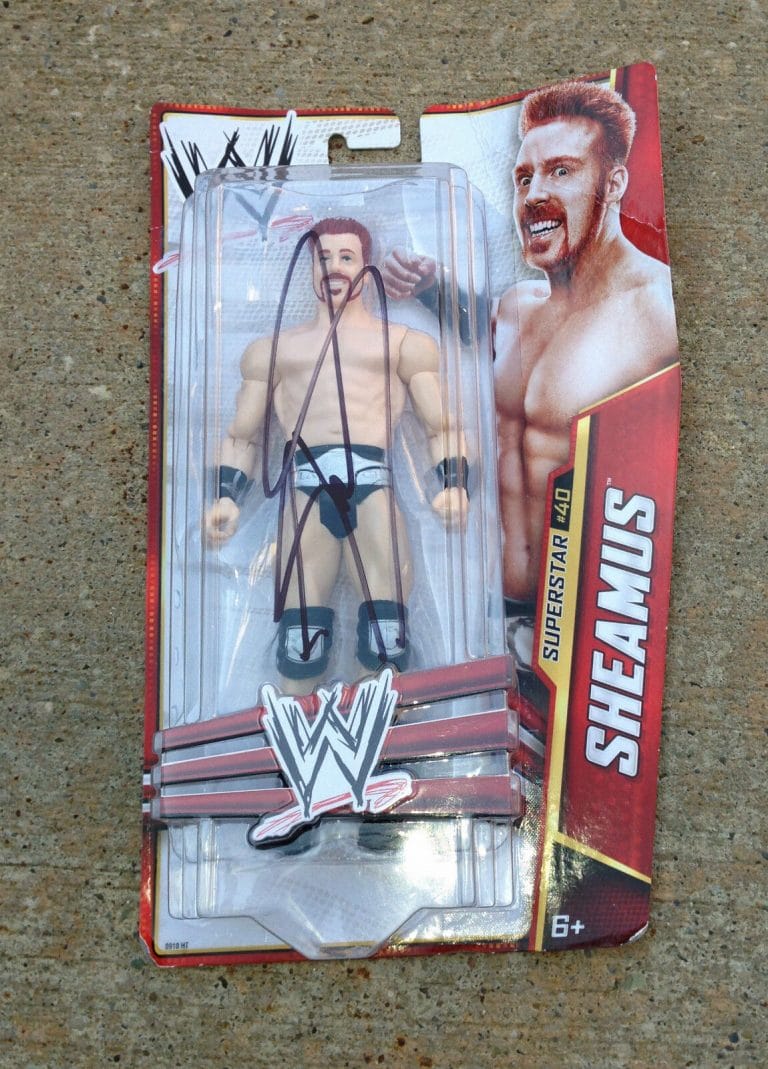 WWE WRESTLING CHAMPION SHEAMUS SIGNED AUTOGRAPHED SUPERSTAR FIGURE COA! NEW!
 COLLECTIBLE MEMORABILIA