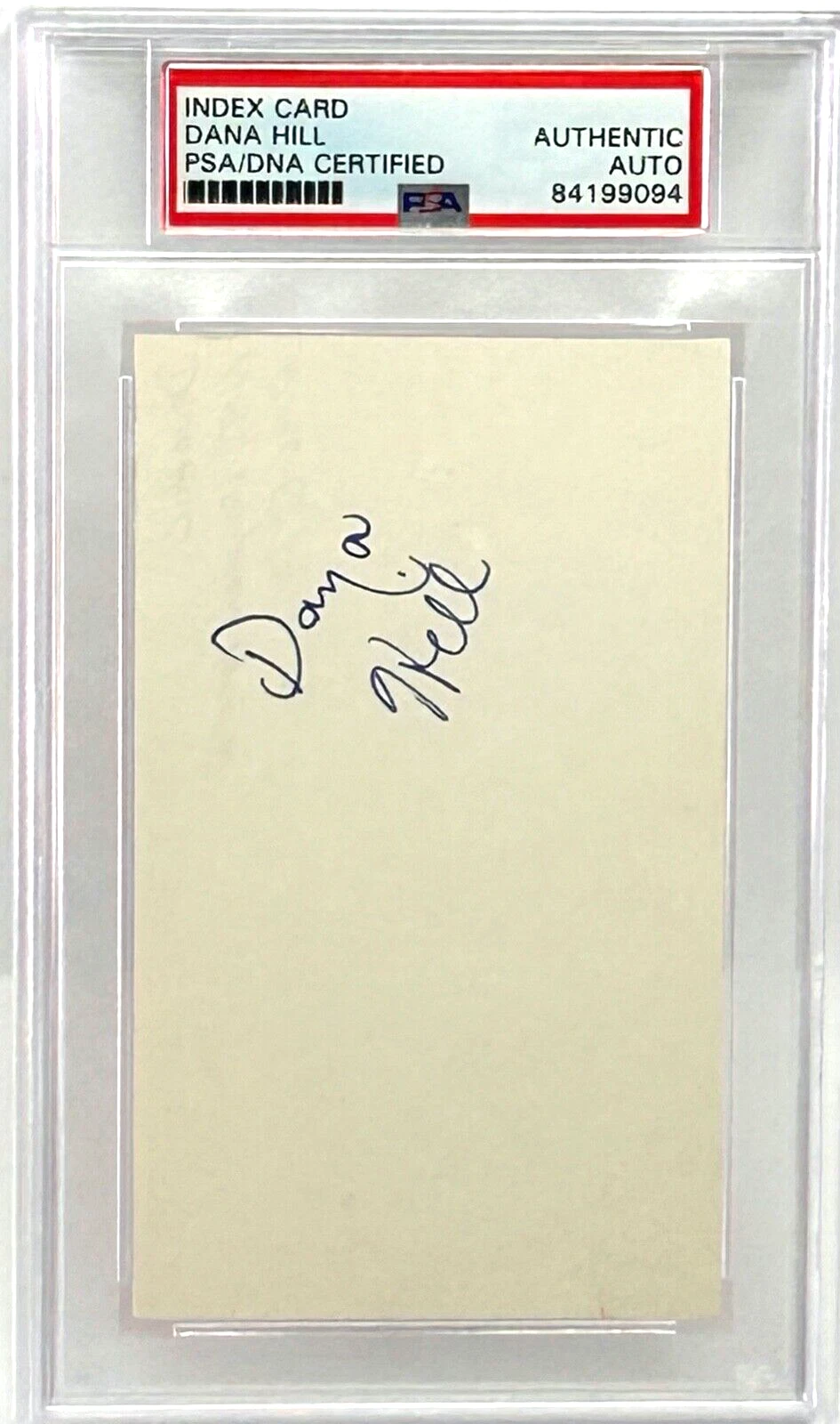 DANA HILL Signed Auto Slabbed Encapsulated Index Card Lampoons Vacation PSA DNA