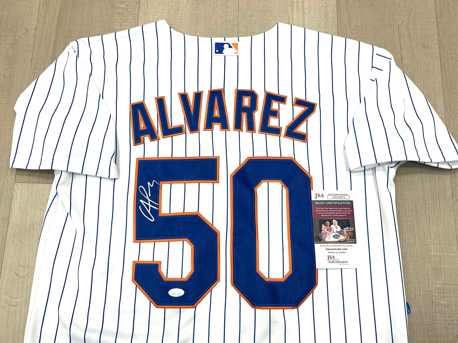 Francisco Alvarez Hand Signed New York Mets Rookie Jersey JSA Cert