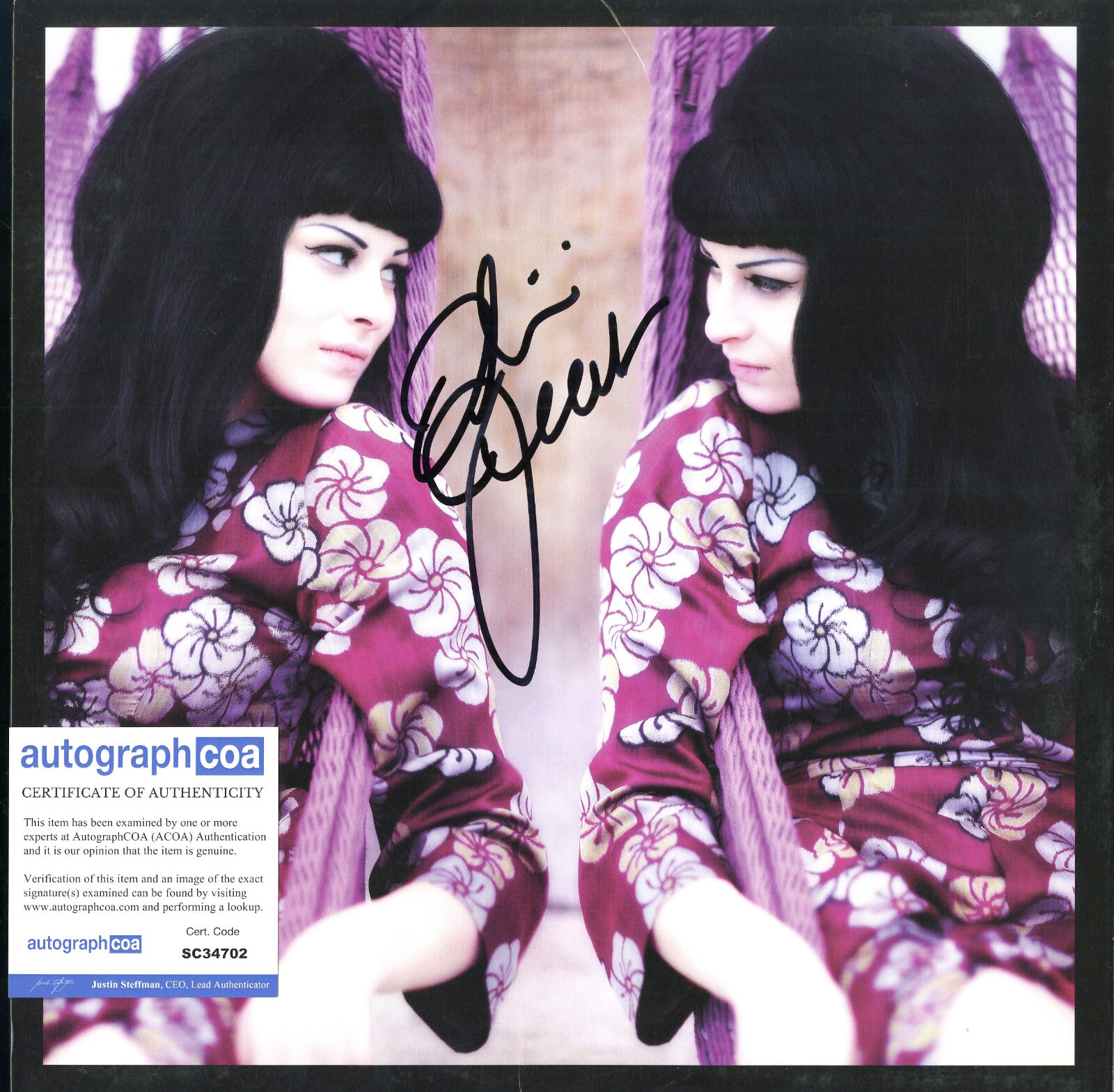 OLIVIA JEAN (JACK WHITE, THIRD MAN RECORDS) SIGNED BATHTUB KILLINGS VINYL ACOA COLLECTIBLE MEMORABILIA