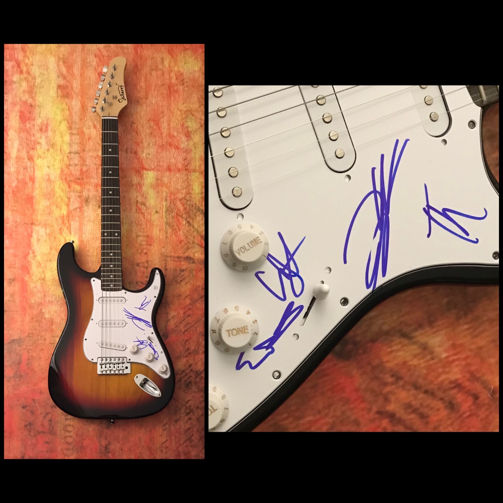 GFA Damiano David x4 Band * MANESKIN * Signed Electric Guitar COA