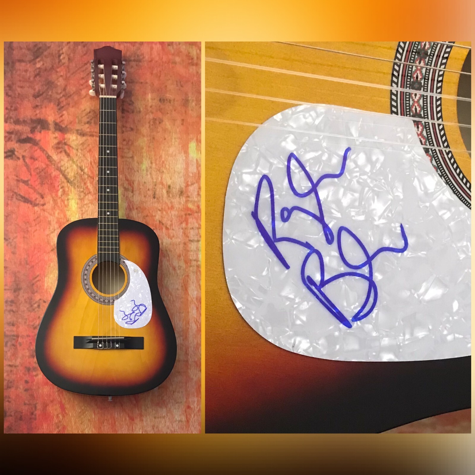 GFA Imaginary Man Yellow Eyes * RAYLAND BAXTER * Signed Acoustic Guitar R1 COA