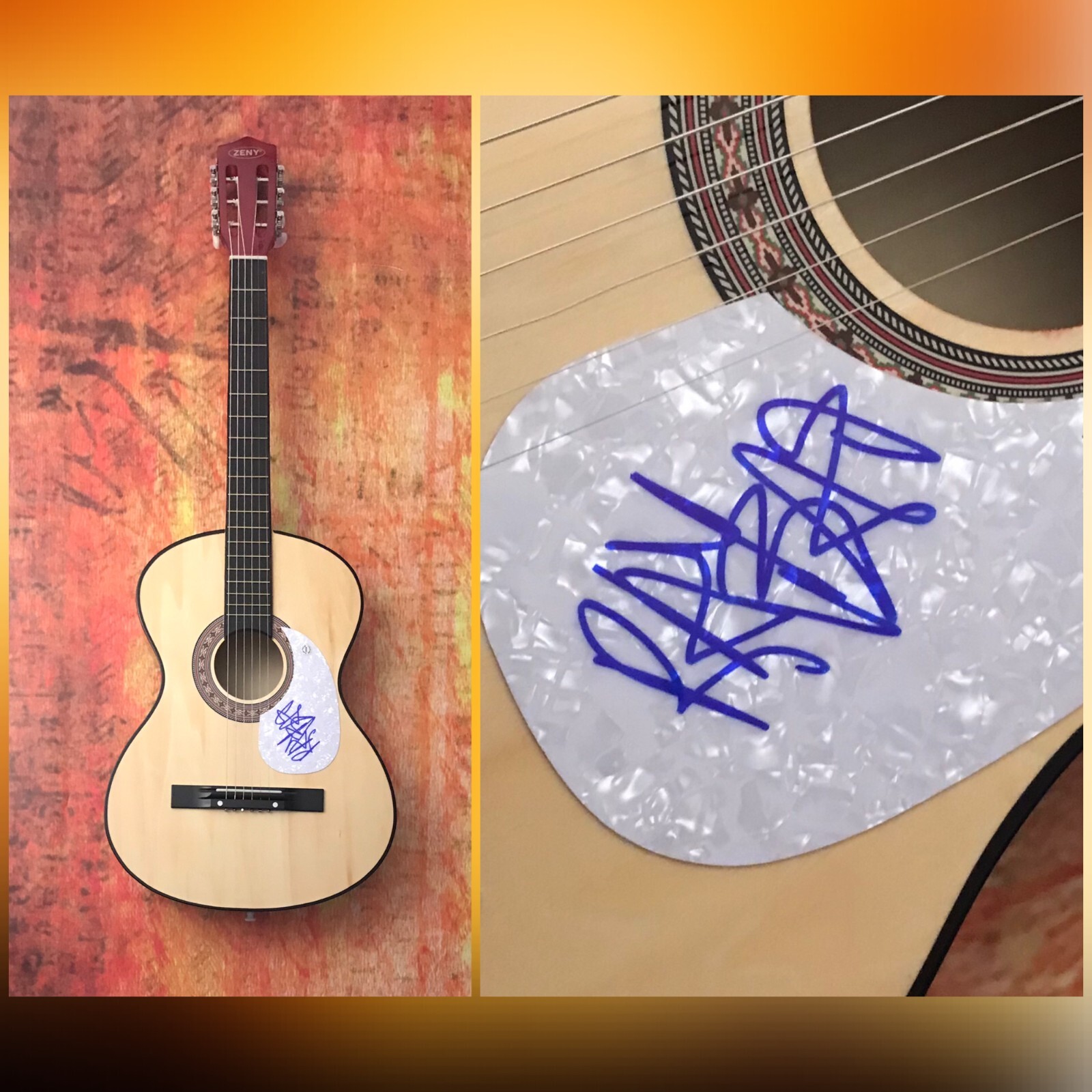 GFA Imaginary Man Yellow Eyes * RAYLAND BAXTER * Signed Acoustic Guitar R2 COA