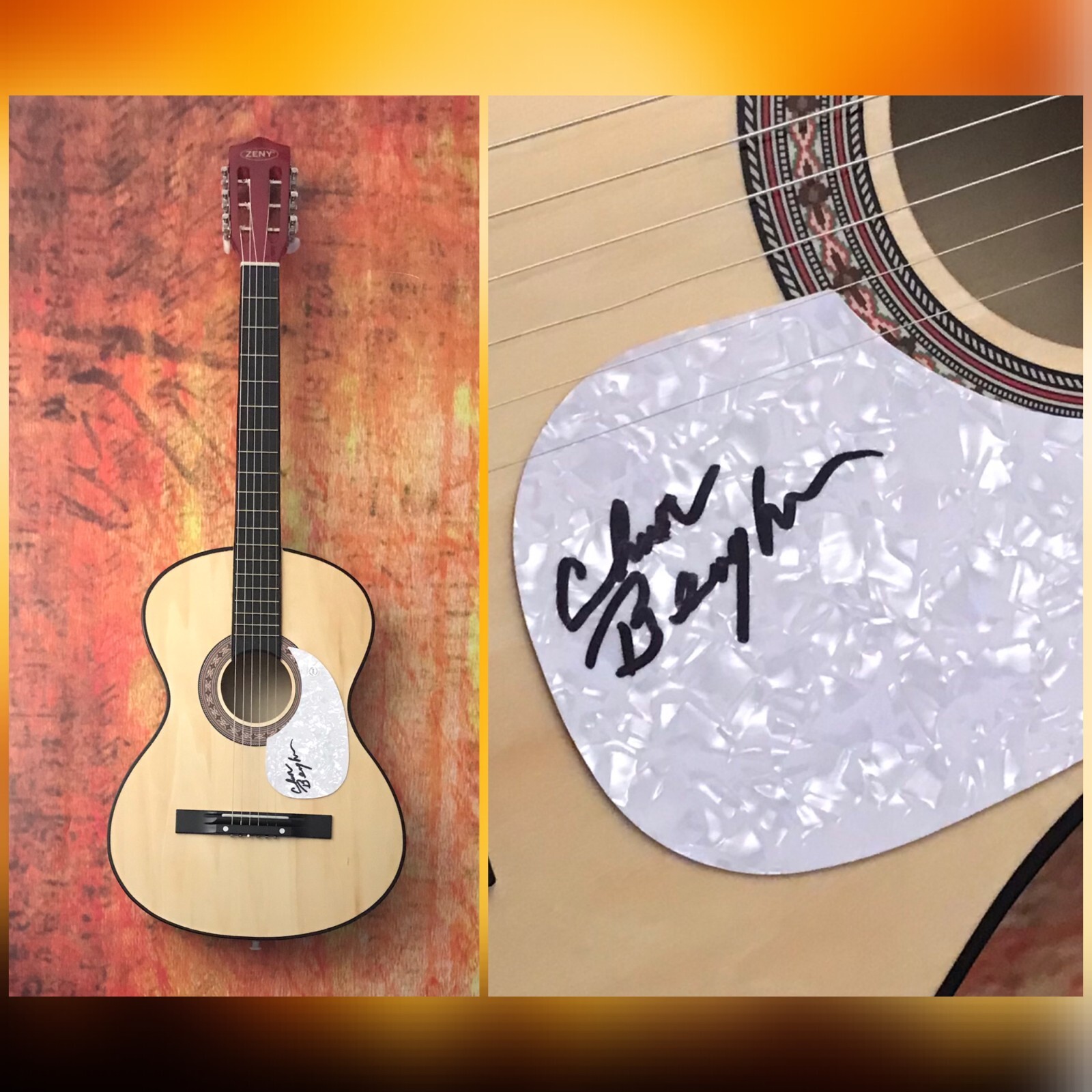 GFA Jazz Bassist Legend * CHUCK BERGHOFER * Signed Acoustic Guitar COA