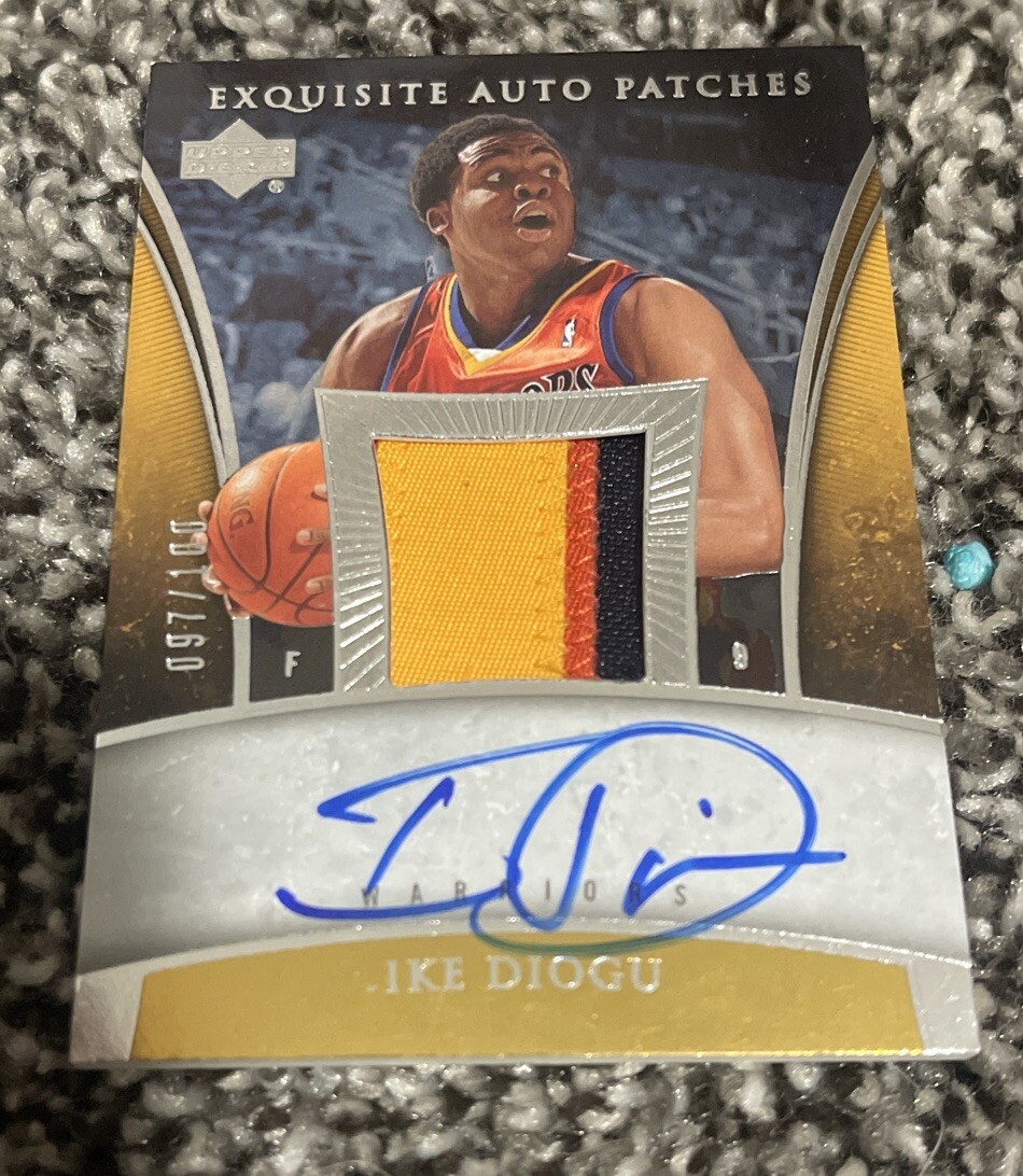 2006 Upper Deck Exquisite Ike Diogu 3 Color Warriors Patch Auto /100