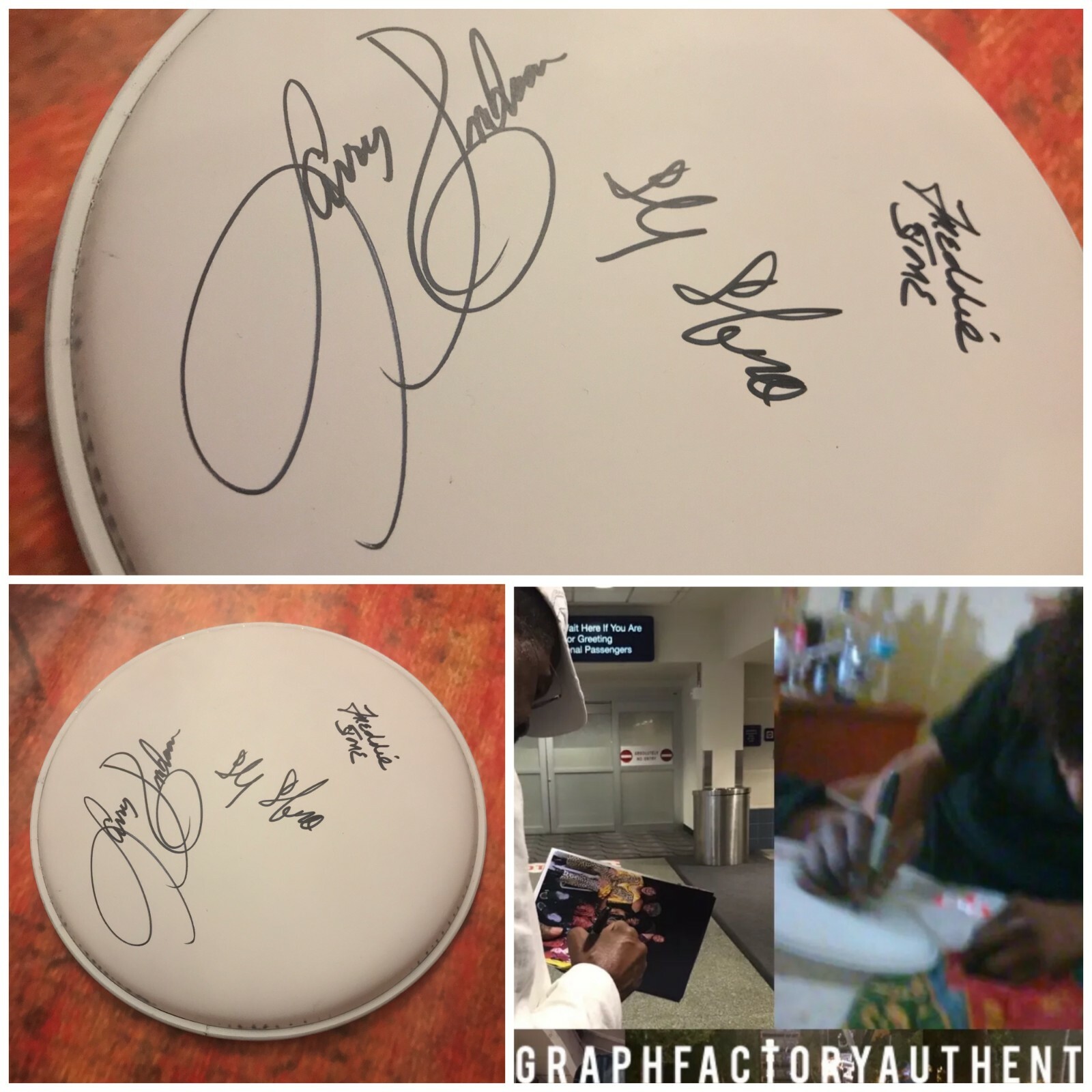 GFA Rare Band x3 * SLY AND THE FAMILY STONE * Signed 10