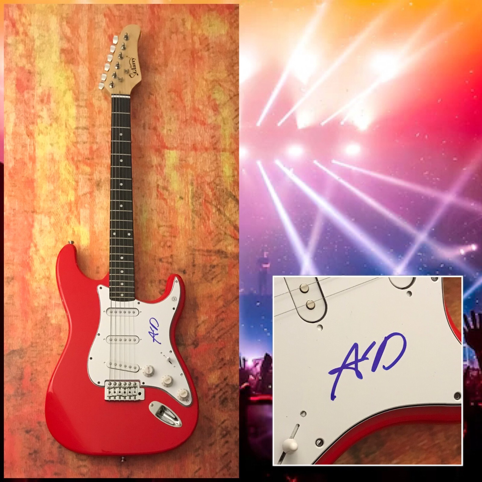 GFA Pitch Perfect Bumper Star * ADAM DeVINE * Signed Electric Guitar COA