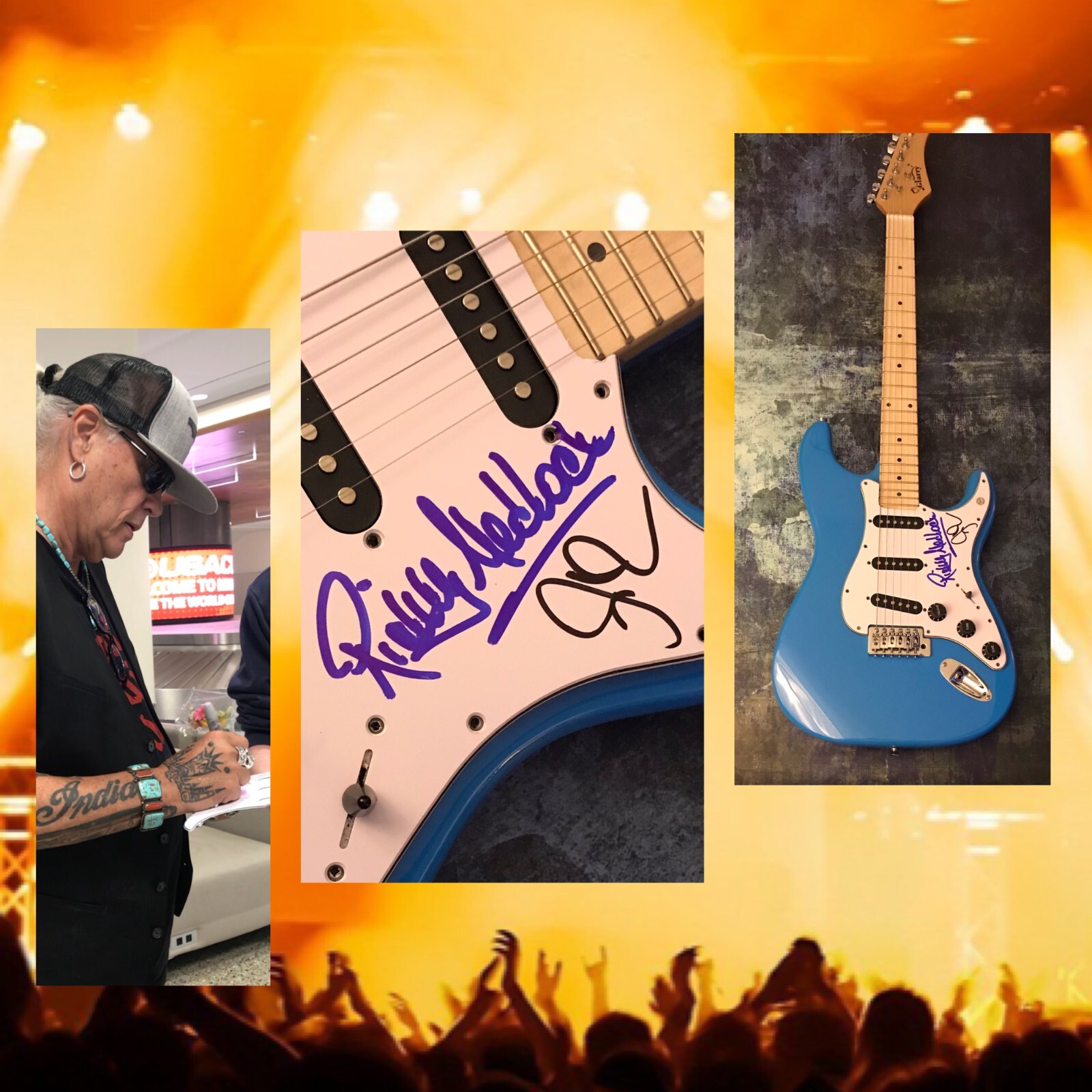 PSA Johnny Van Zant & Rickey * LYNYRD SKYNYRD * Band Signed Electric Guitar COA