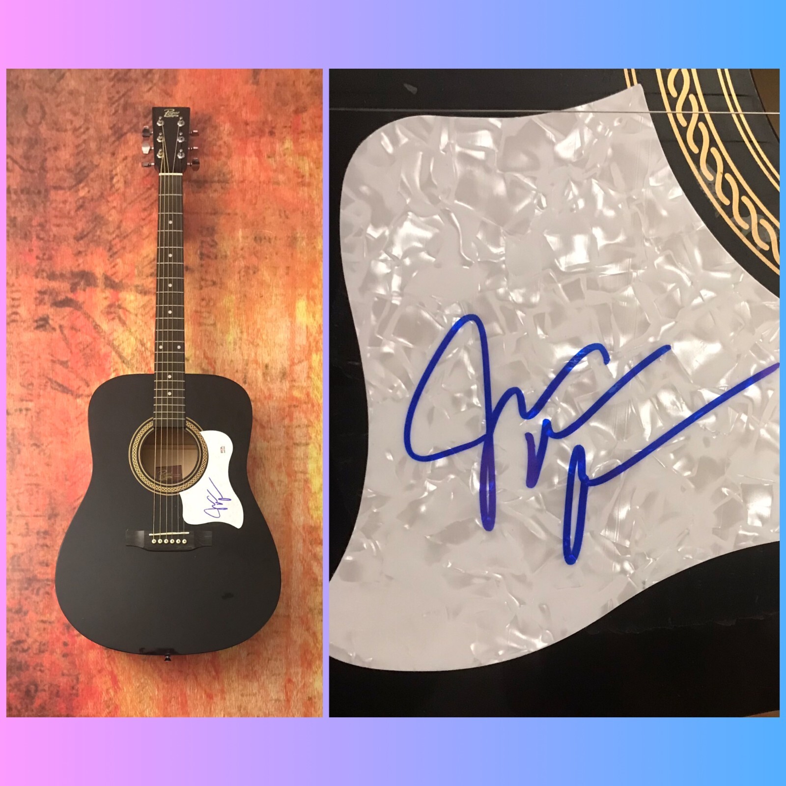 PSA I'll Stand By You Star * JAKE WESLEY ROGERS * Signed Acoustic Guitar COA